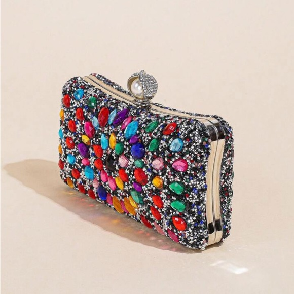 Mini Donhle-Sided Sunflower Shaned Clutch - Picture 3 of 4